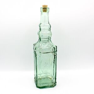 Vintage Decorative Glass Decanter Olive Oil Bottle Made in Spain Mediterranean